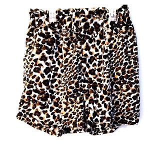 Cheetah print high waisted shorts